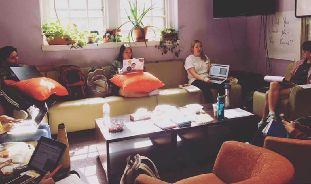 Students in the CGE Lounge