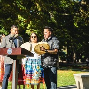 Jason Hale, senior research scientist in the College of Health and IIS, performs with his family